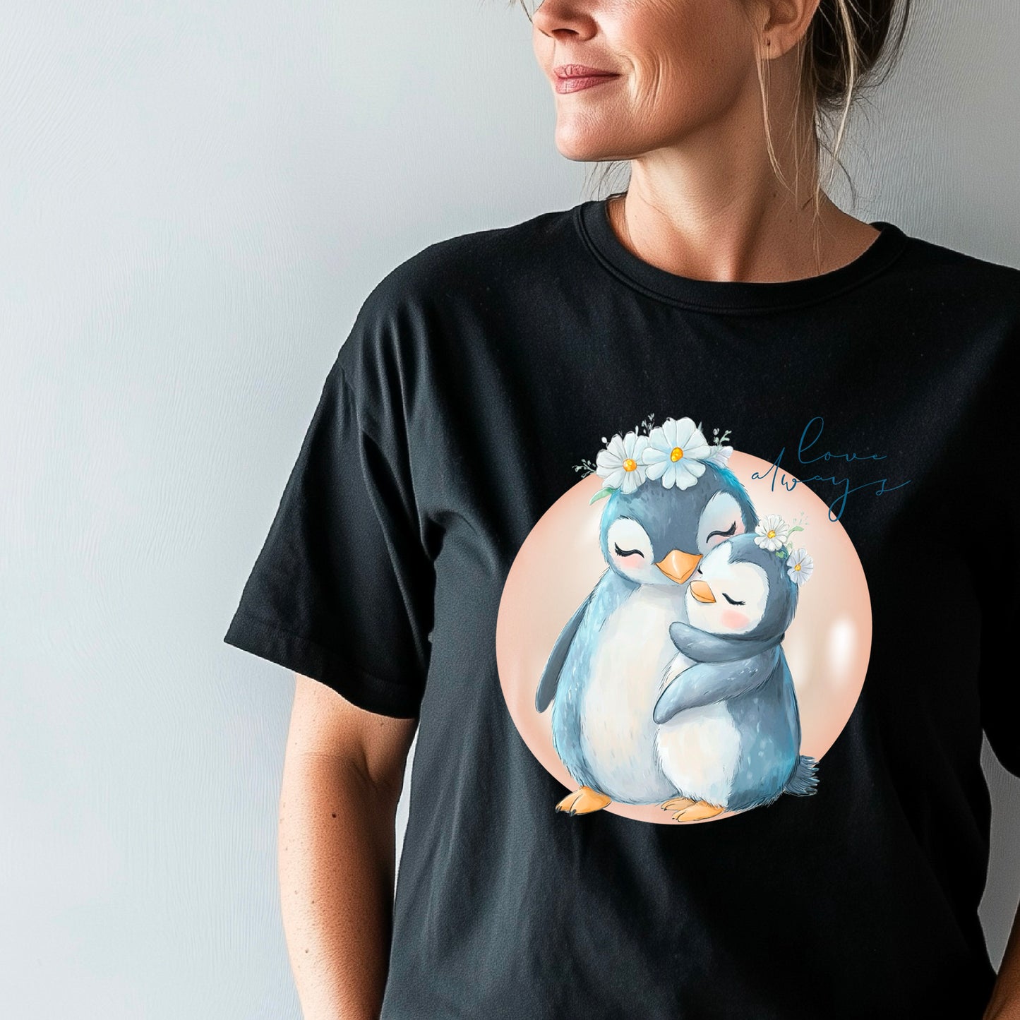 Love always penguins Shirt, Cute Penguin T-Shirt For Women, Penguin Lovers Shirt, Penguins, Mama Gift, Mommy Shirt
