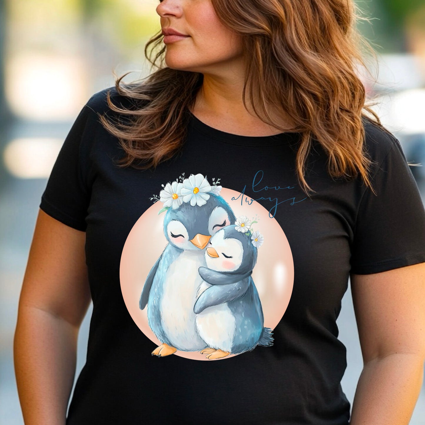 Love always penguins Shirt, Cute Penguin T-Shirt For Women, Penguin Lovers Shirt, Penguins, Mama Gift, Mommy Shirt