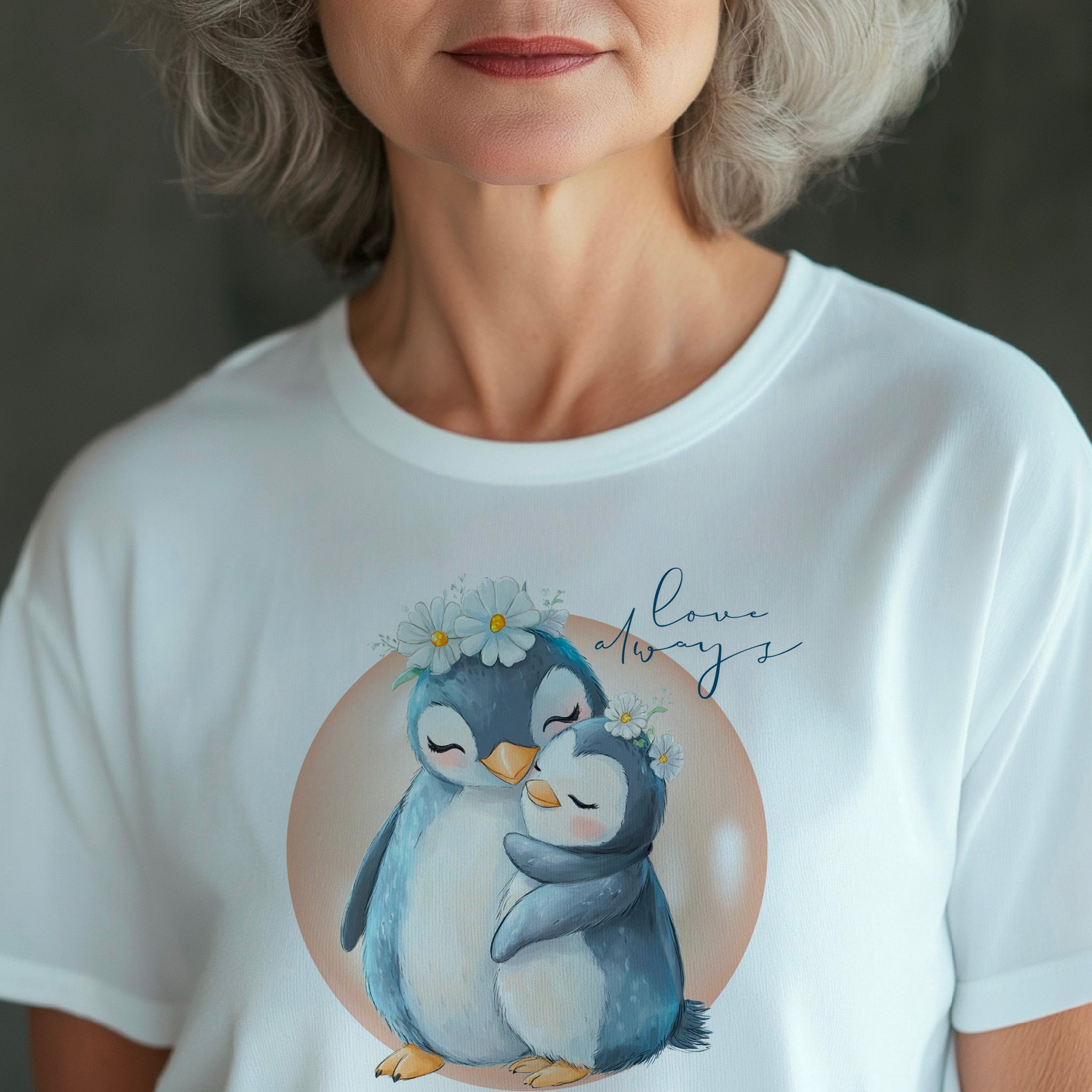 Love always penguins Shirt, Cute Penguin T-Shirt For Women, Penguin Lovers Shirt, Penguins, Mama Gift, Mommy Shirt