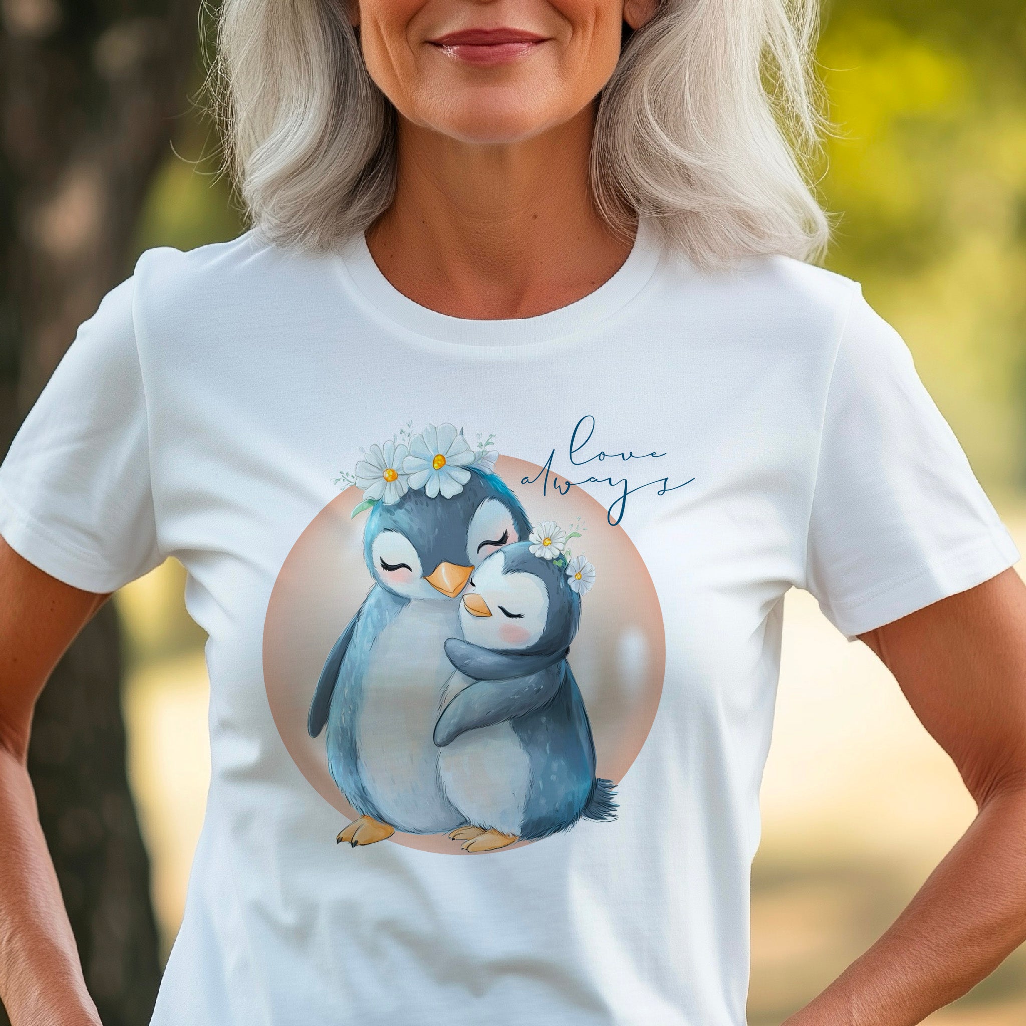 Love always penguins Shirt, Cute Penguin T-Shirt For Women, Penguin Lovers Shirt, Penguins, Mama Gift, Mommy Shirt