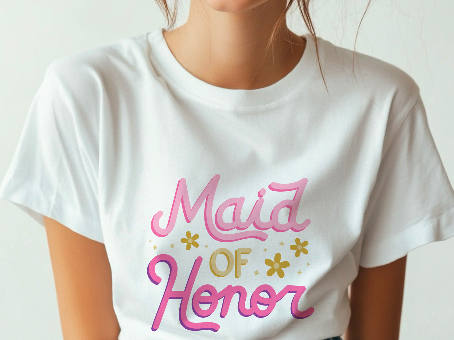 Maid of Honor T-Shirt – Bridal Party Shirt – Bridesmaid Proposal Gift – Wedding T-Shirt – Bachelorette Party Tee