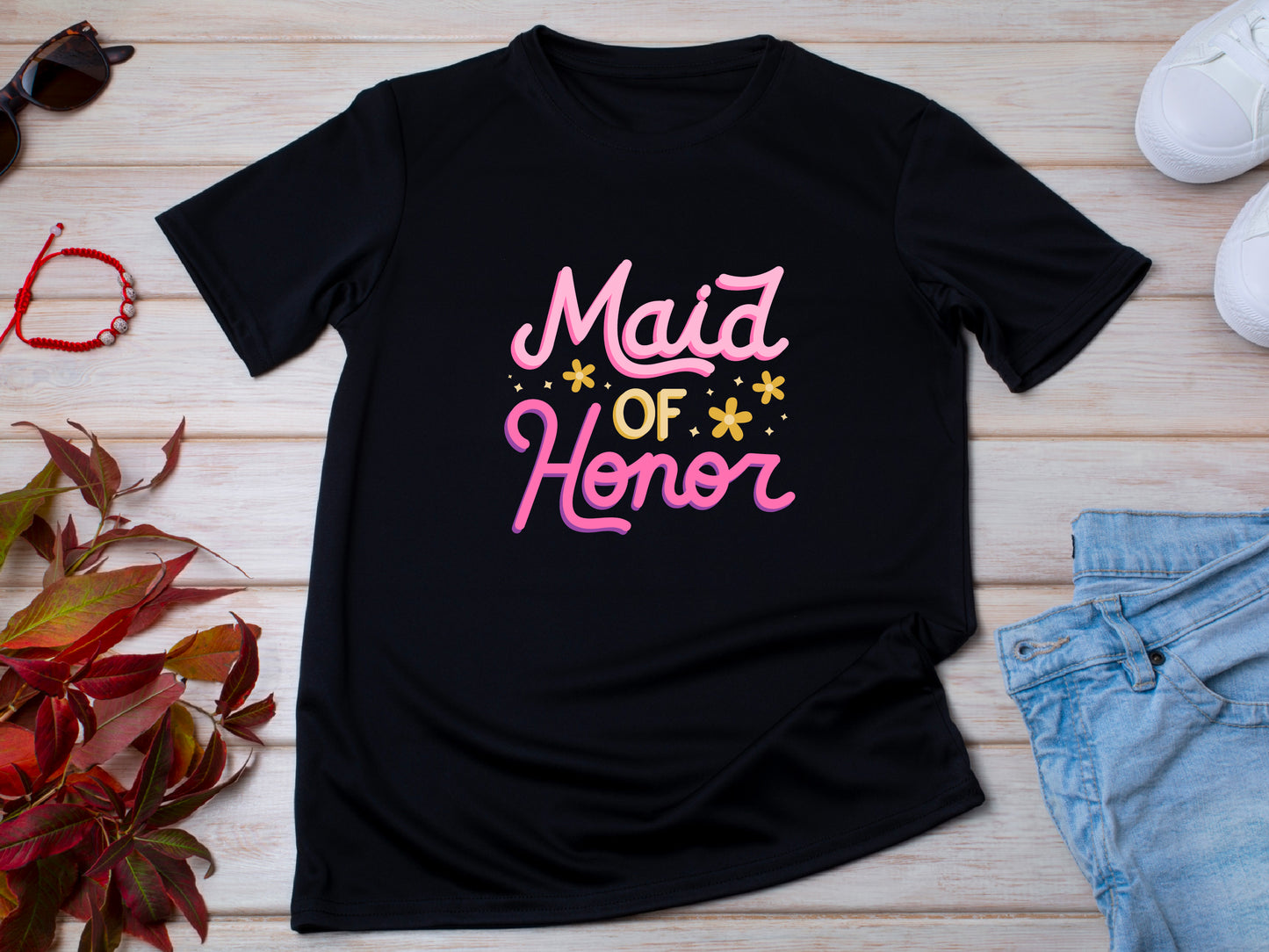 Maid of Honor T-Shirt – Bridal Party Shirt – Bridesmaid Proposal Gift – Wedding T-Shirt – Bachelorette Party Tee