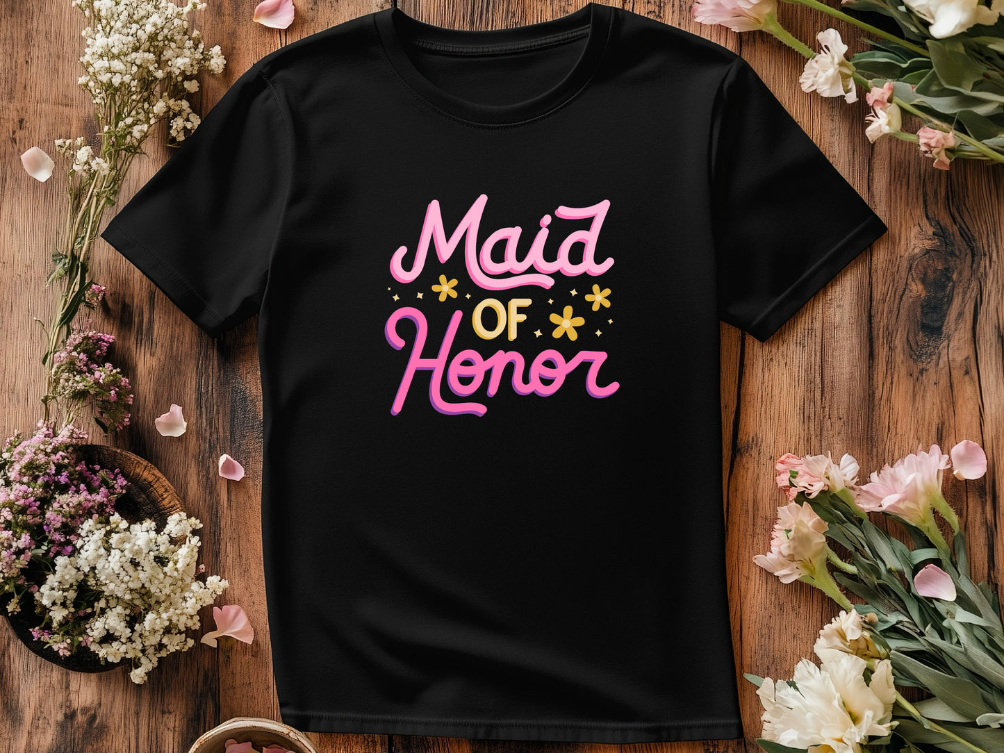 Maid of Honor T-Shirt – Bridal Party Shirt – Bridesmaid Proposal Gift – Wedding T-Shirt – Bachelorette Party Tee