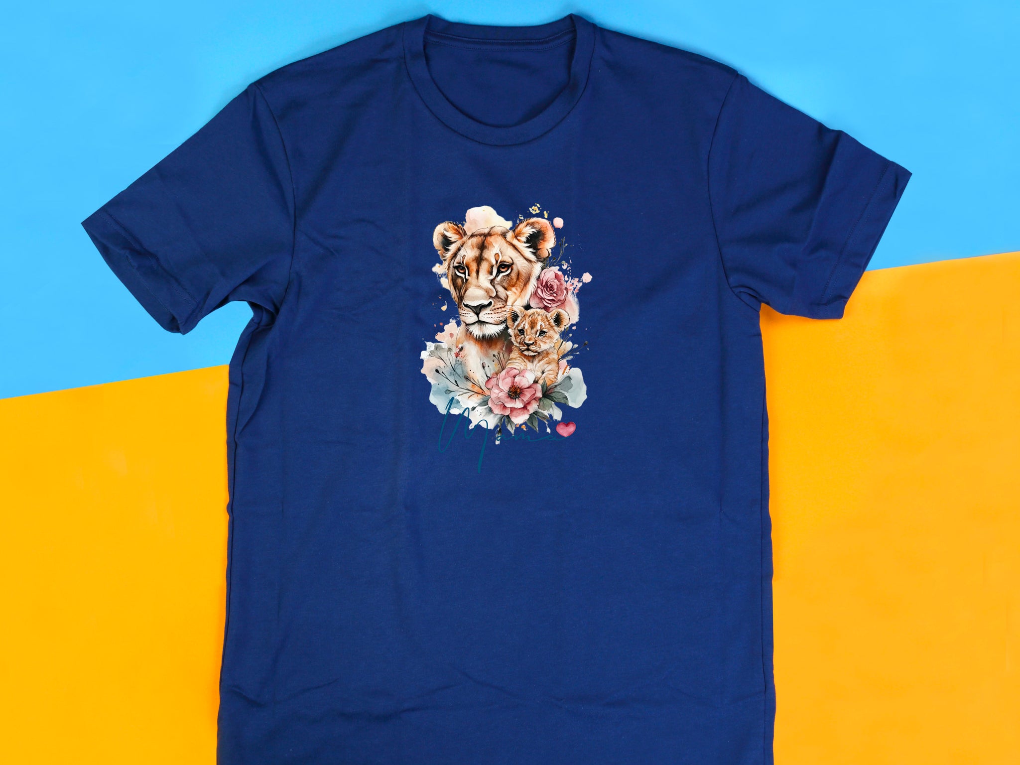 Mama lion watercolour T-shirt, lion and lioness shirt Tshirt, Mothers Day Shirt