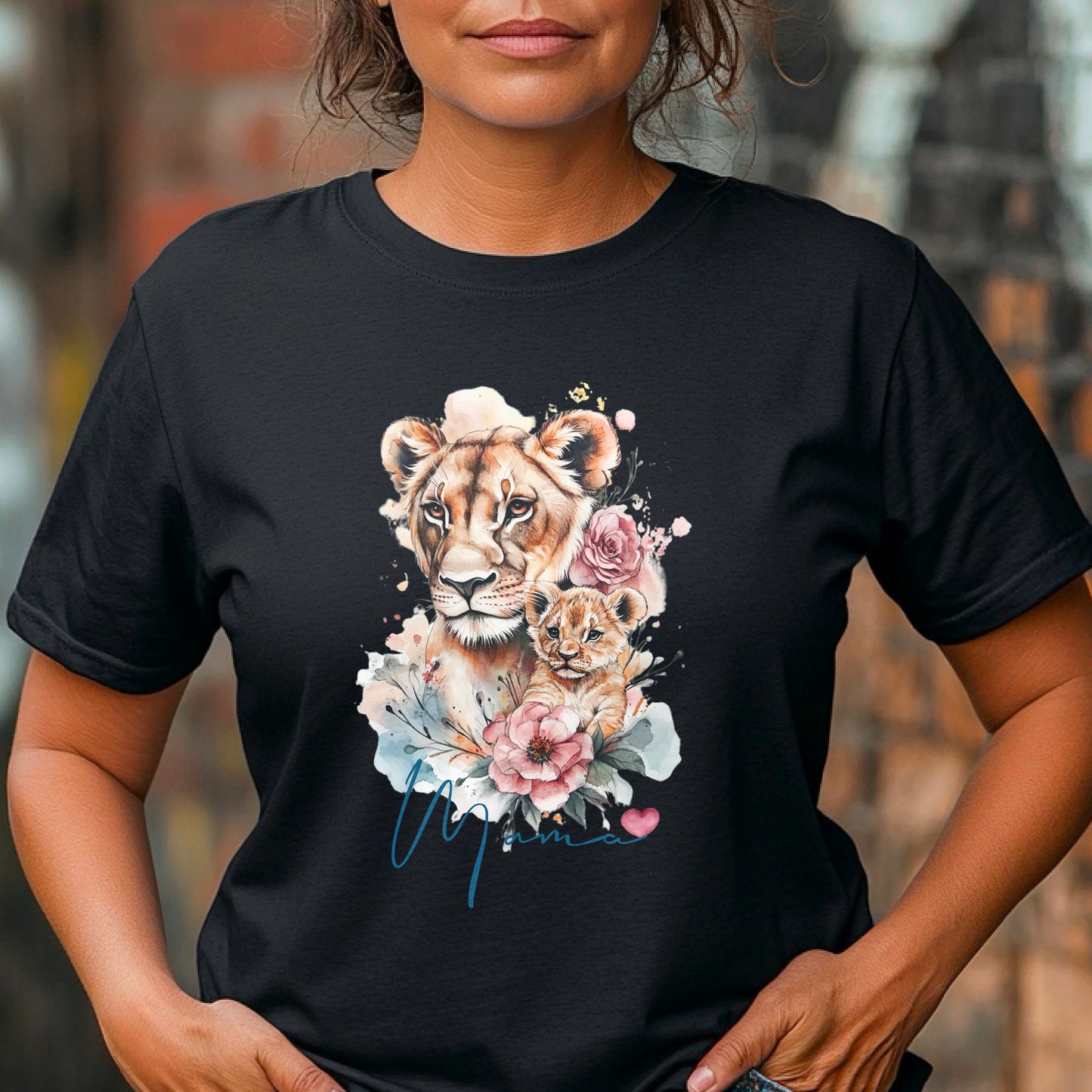 Mama lion watercolour T-shirt, lion and lioness shirt Tshirt, Mothers Day Shirt