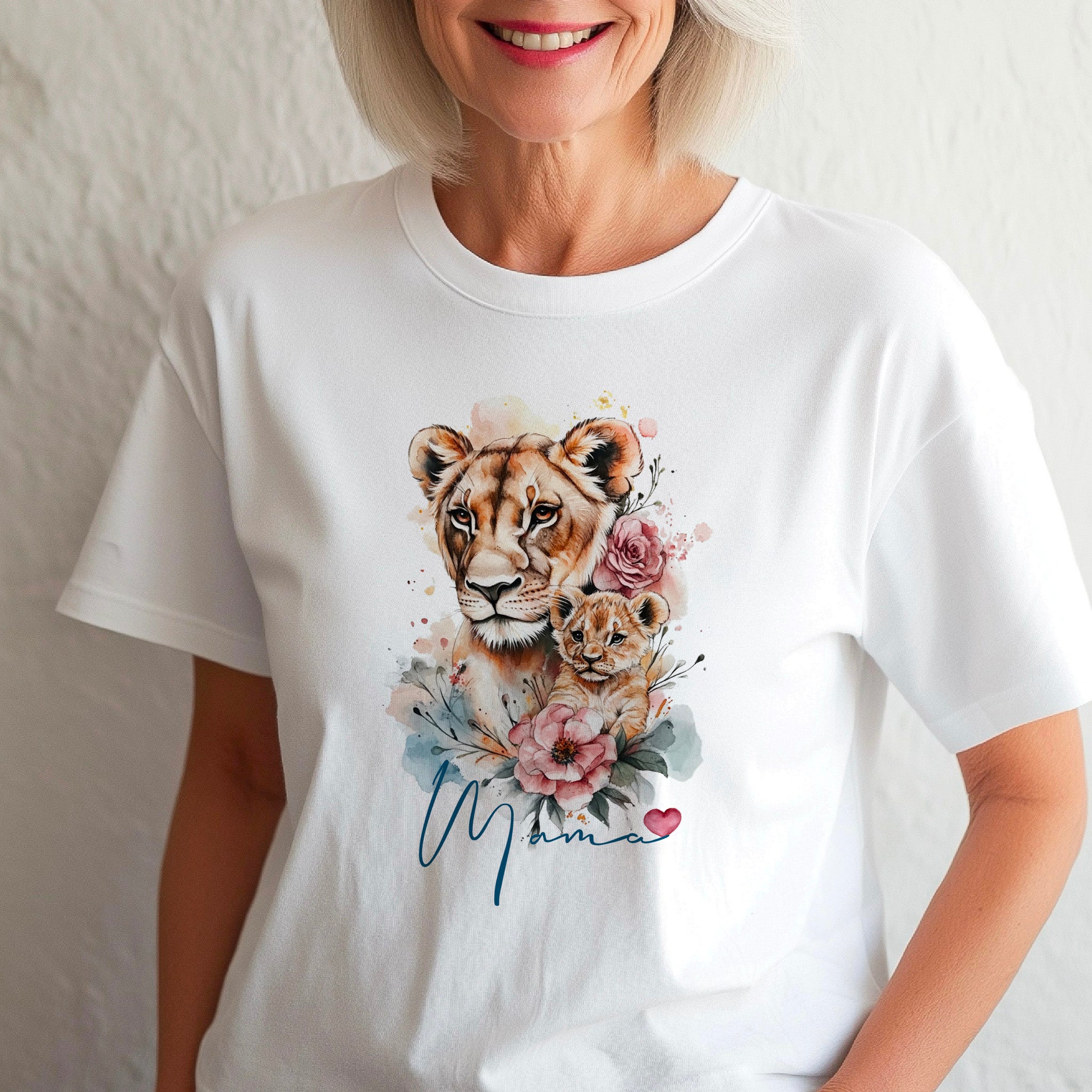 Mama lion watercolour T-shirt, lion and lioness shirt Tshirt, Mothers Day Shirt