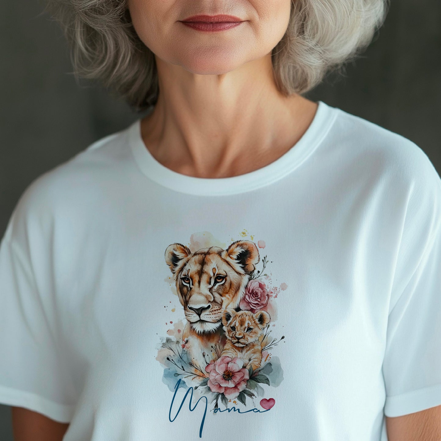 Mama lion watercolour T-shirt, lion and lioness shirt Tshirt, Mothers Day Shirt