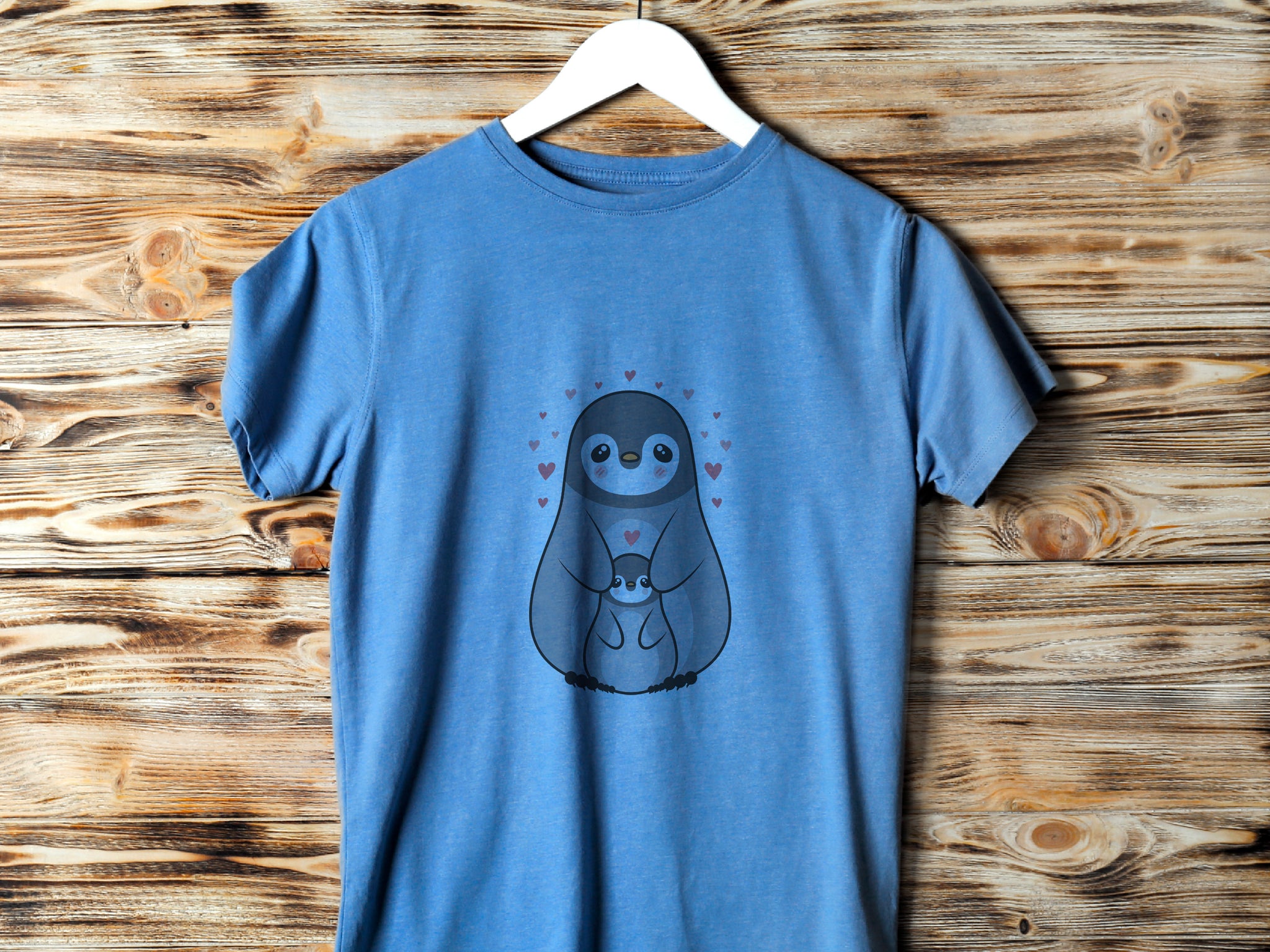 Mama Penguin Shirt, Cute Penguin T-Shirt For Women, Penguin Lovers Shirt, Aquatic Flightless Bird Shirt, Penguins, Mama Gift, Mommy Shirt