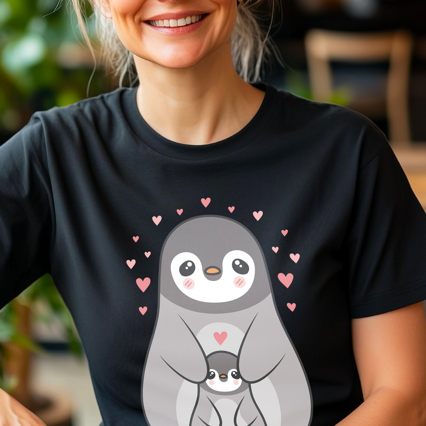 Mama Penguin Shirt, Cute Penguin T-Shirt For Women, Penguin Lovers Shirt, Aquatic Flightless Bird Shirt, Penguins, Mama Gift, Mommy Shirt