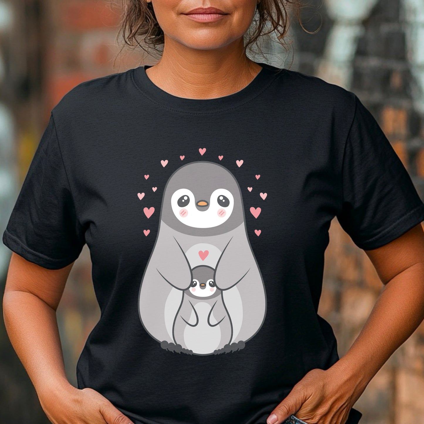 Mama Penguin Shirt, Cute Penguin T-Shirt For Women, Penguin Lovers Shirt, Aquatic Flightless Bird Shirt, Penguins, Mama Gift, Mommy Shirt