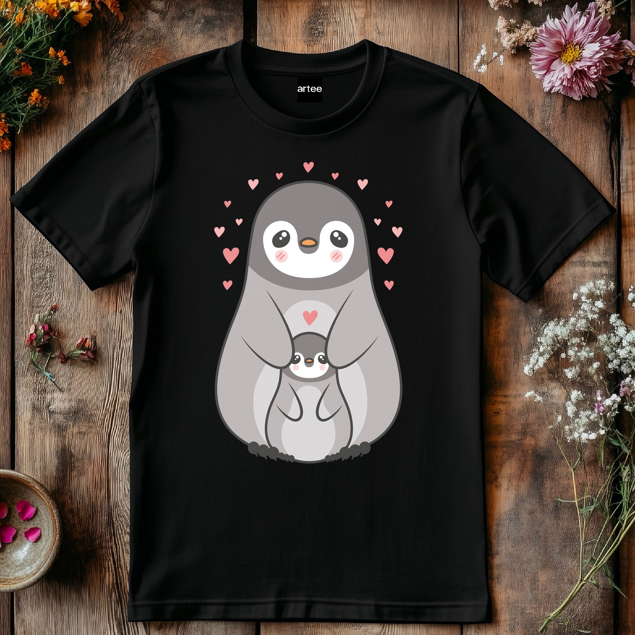 Mama Penguin Shirt, Cute Penguin T-Shirt For Women, Penguin Lovers Shirt, Aquatic Flightless Bird Shirt, Penguins, Mama Gift, Mommy Shirt