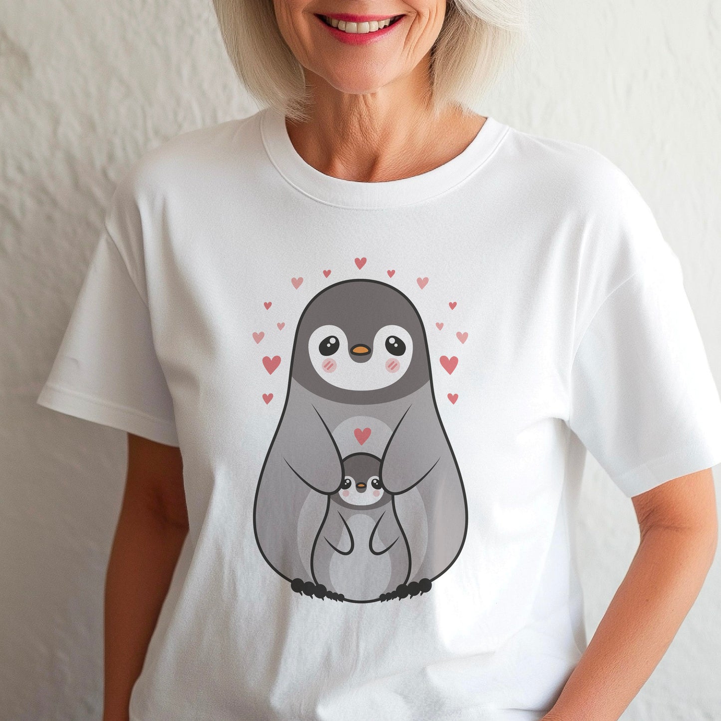 Mama Penguin Shirt, Cute Penguin T-Shirt For Women, Penguin Lovers Shirt, Aquatic Flightless Bird Shirt, Penguins, Mama Gift, Mommy Shirt