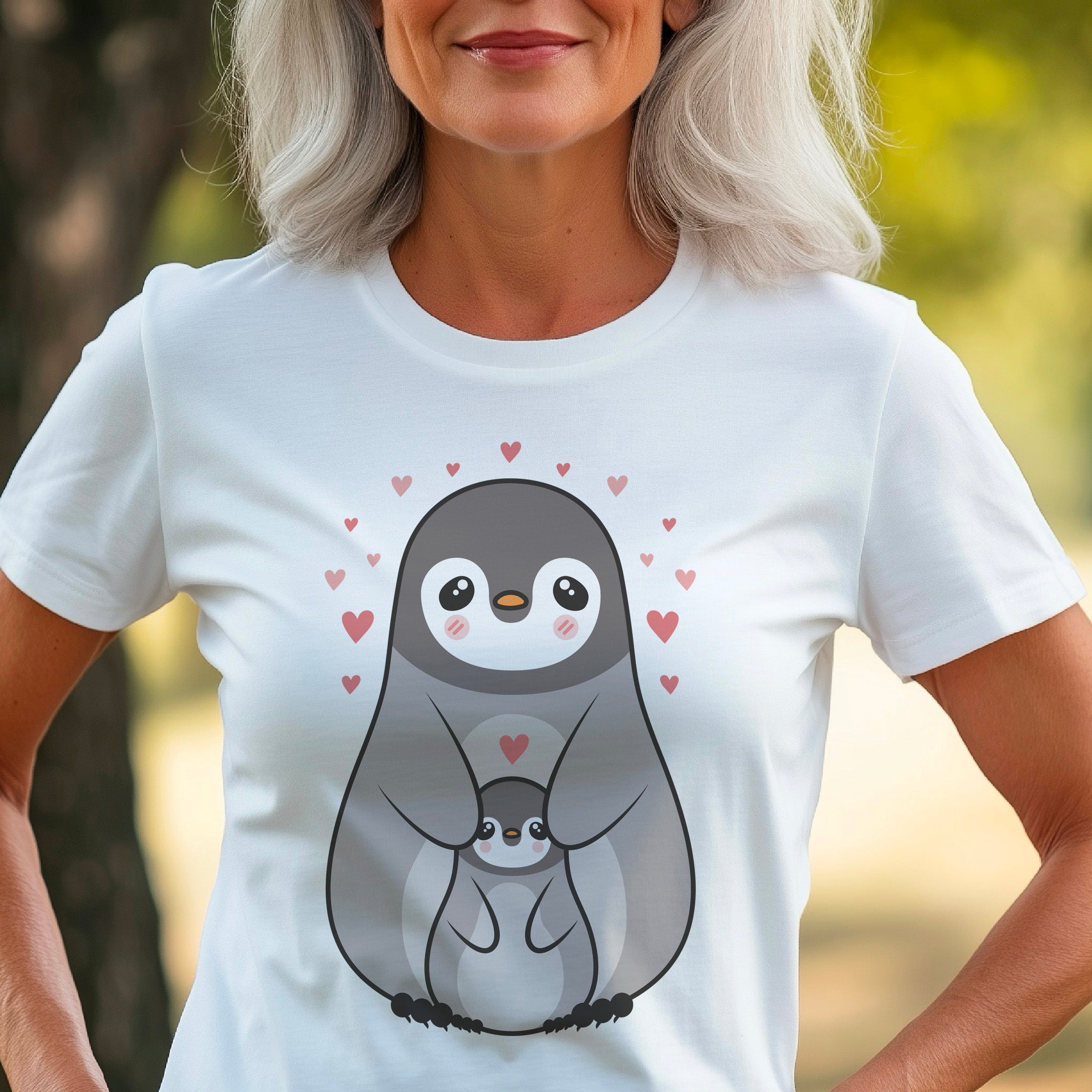 Mama Penguin Shirt, Cute Penguin T-Shirt For Women, Penguin Lovers Shirt, Aquatic Flightless Bird Shirt, Penguins, Mama Gift, Mommy Shirt