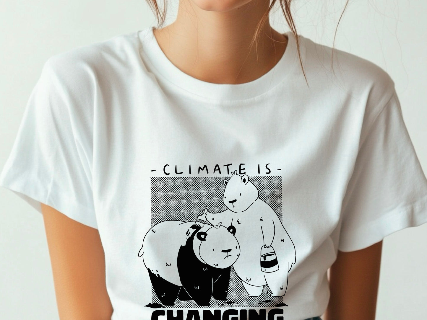 Cute Japanese Streetwear Panda T-Shirt – Panda Lover Gift, Kawaii Panda Tee