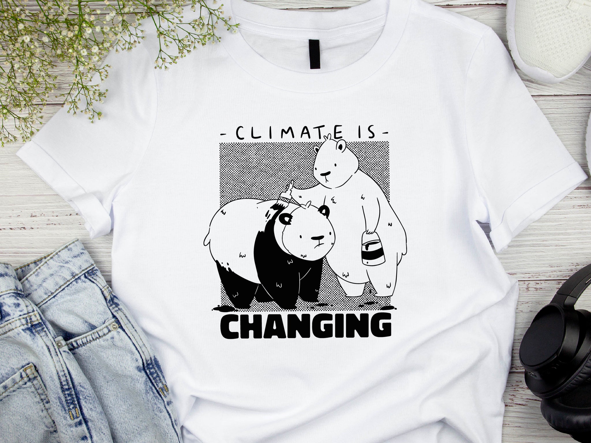 Cute Japanese Streetwear Panda T-Shirt – Panda Lover Gift, Kawaii Panda Tee