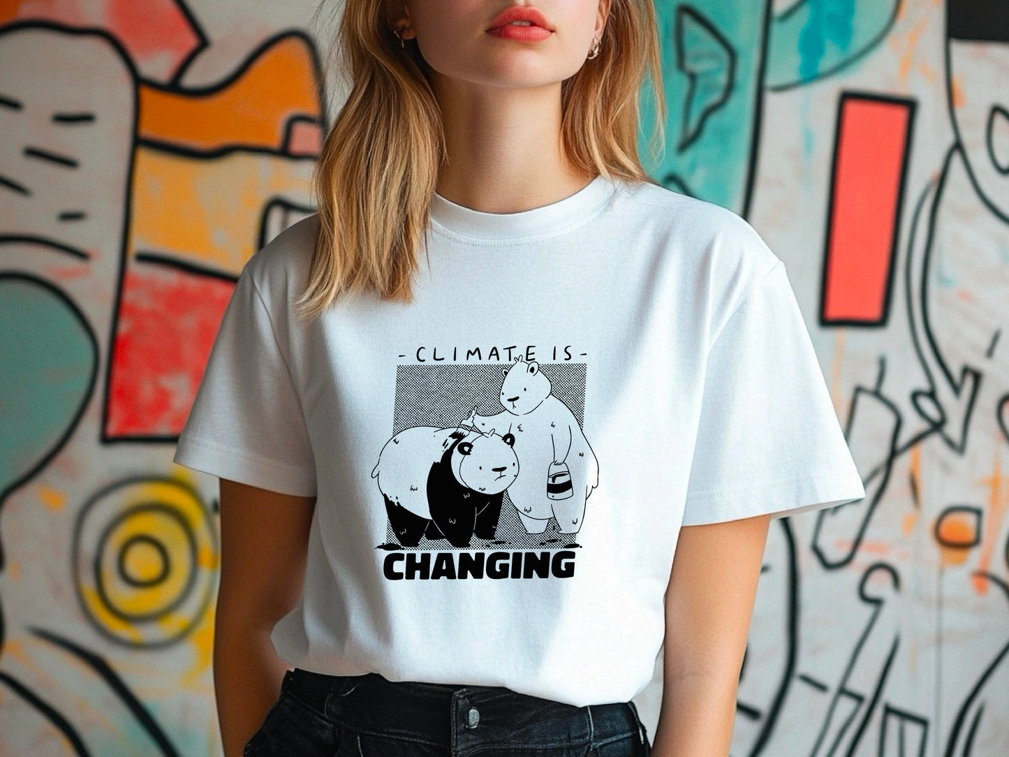 Cute Japanese Streetwear Panda T-Shirt – Panda Lover Gift, Kawaii Panda Tee