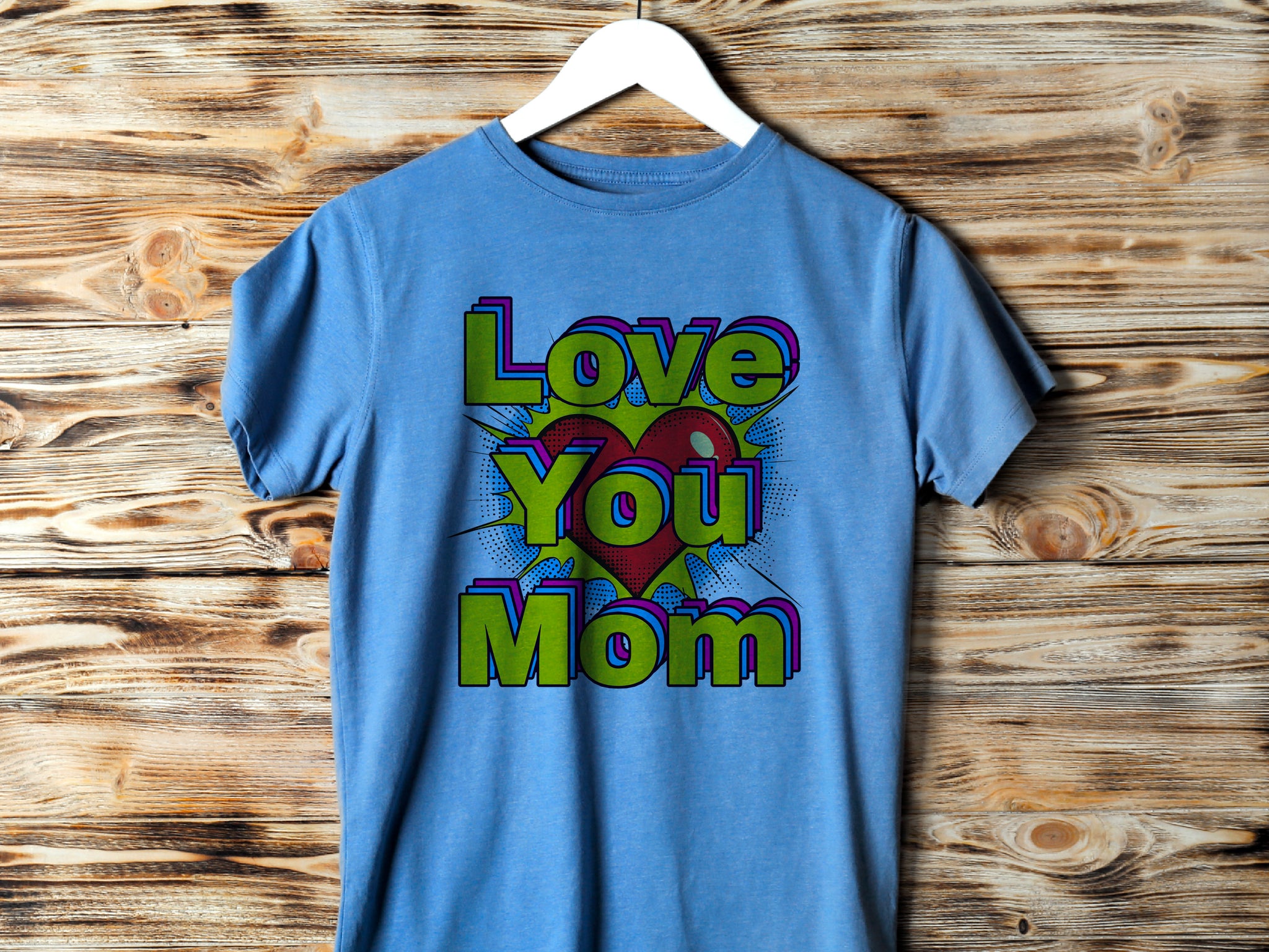 Pop art love you mom Shirt, Mom Love Shirt, Mother's Day Shirt, I Love You Mama shirt, Gift for Mama, Mother's Day Gift Shirt