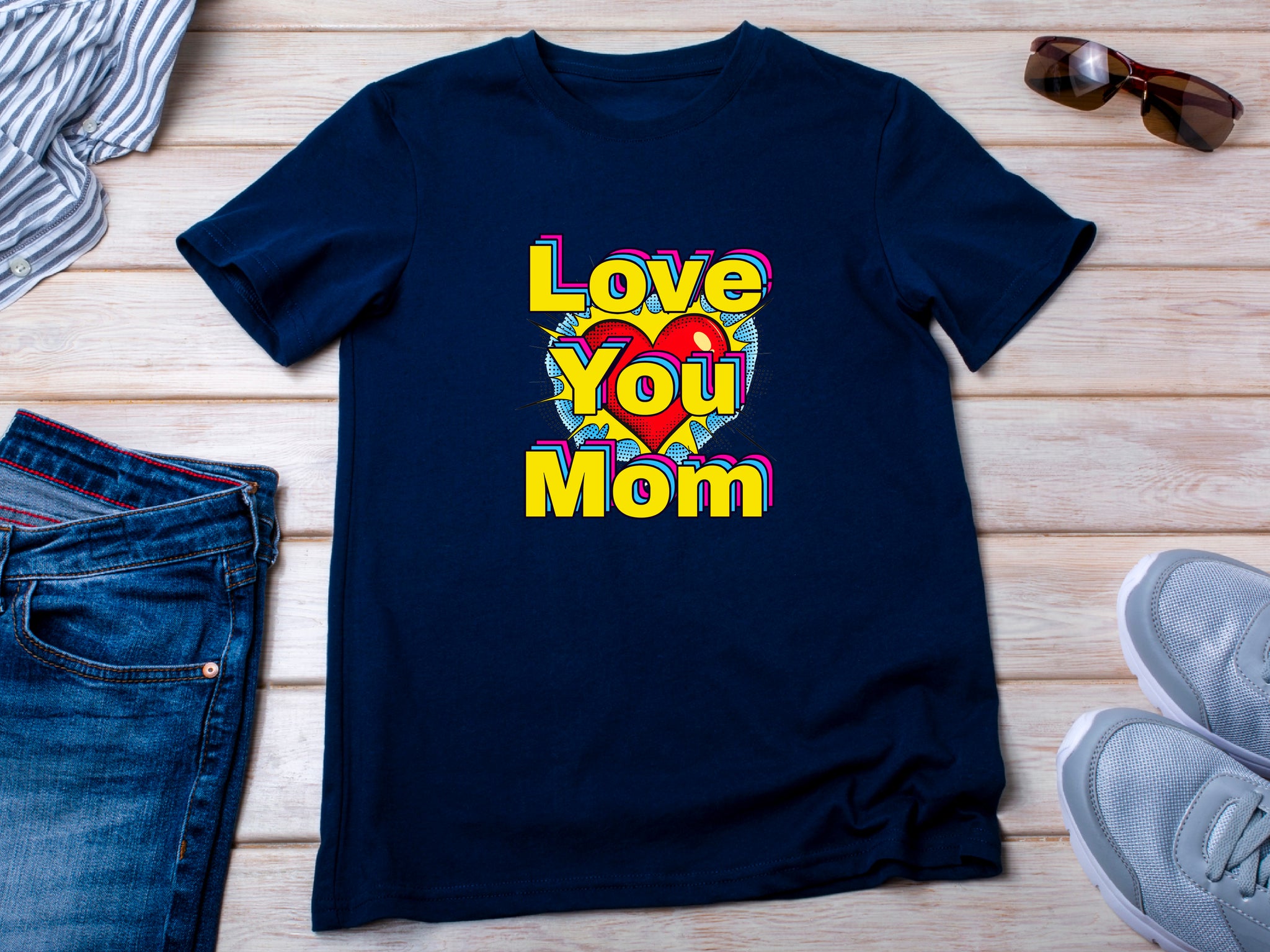 Pop art love you mom Shirt, Mom Love Shirt, Mother's Day Shirt, I Love You Mama shirt, Gift for Mama, Mother's Day Gift Shirt