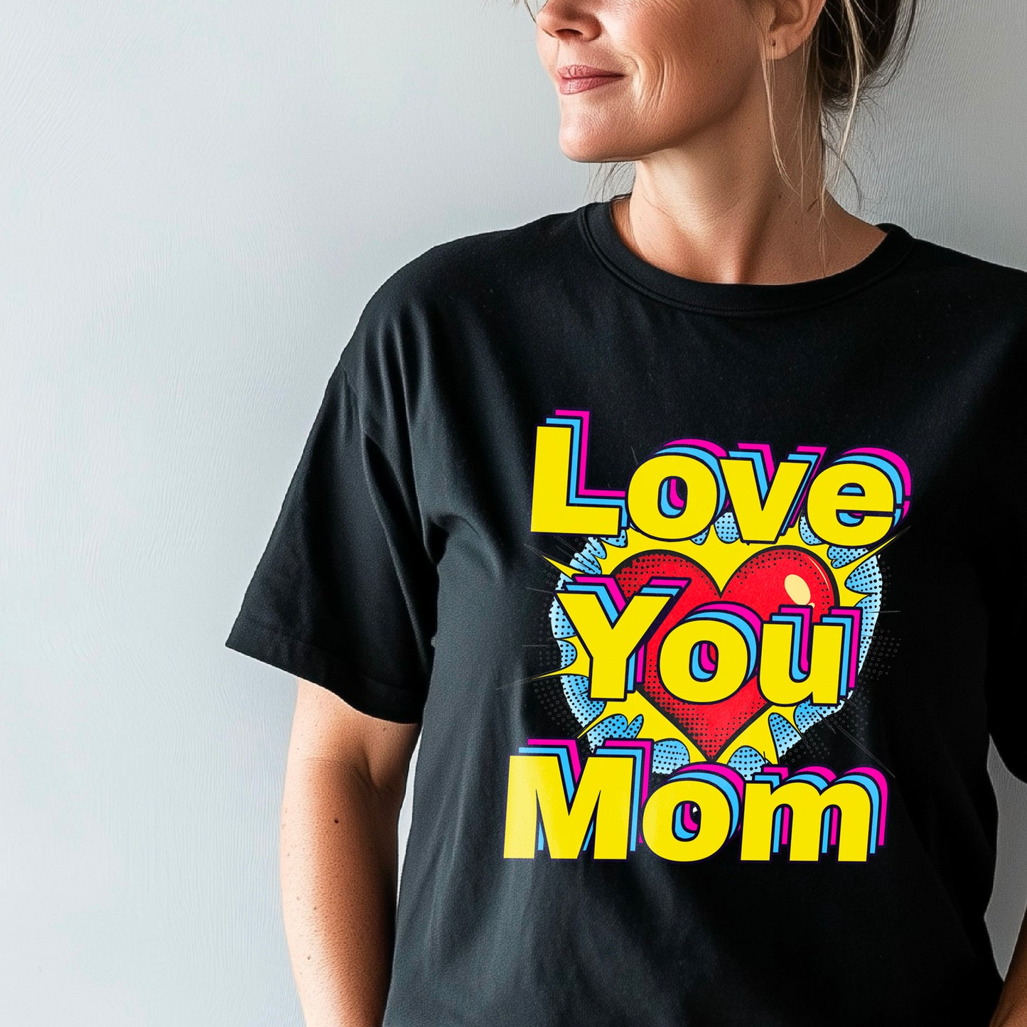 Pop art love you mom Shirt, Mom Love Shirt, Mother's Day Shirt, I Love You Mama shirt, Gift for Mama, Mother's Day Gift Shirt
