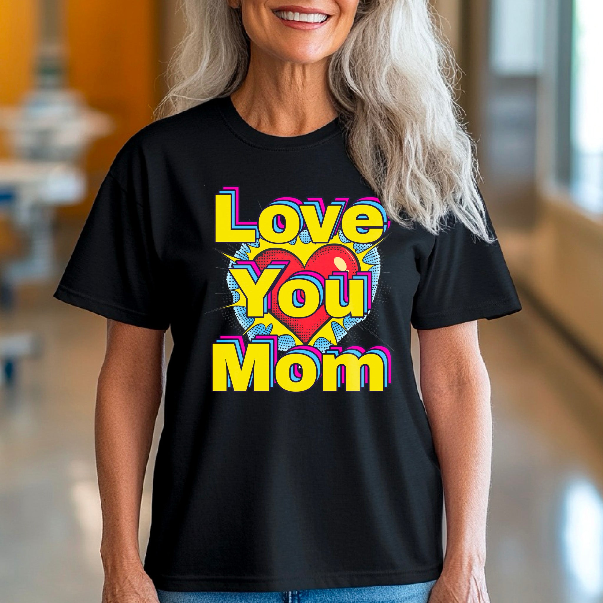 Pop art love you mom Shirt, Mom Love Shirt, Mother's Day Shirt, I Love You Mama shirt, Gift for Mama, Mother's Day Gift Shirt