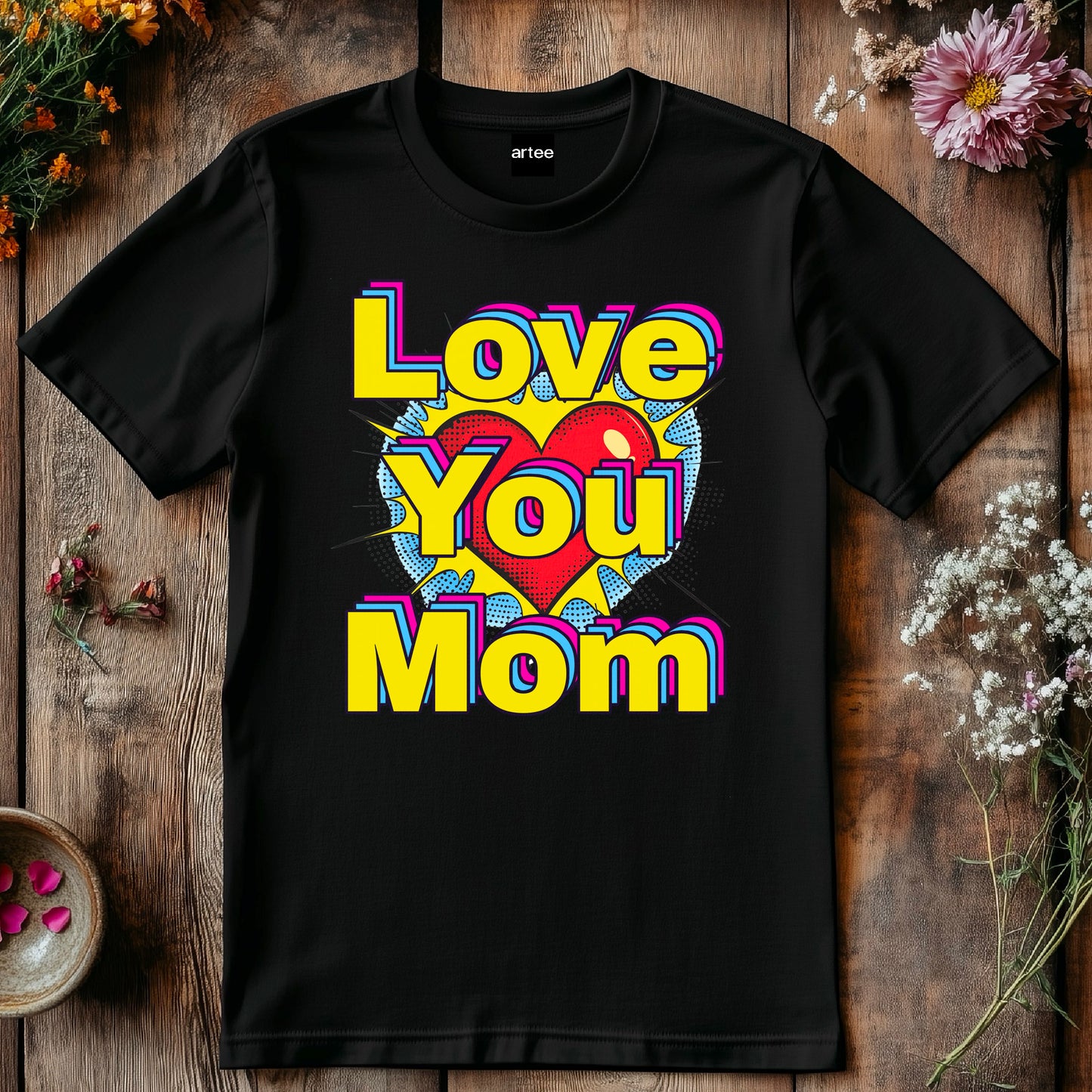 Pop art love you mom Shirt, Mom Love Shirt, Mother's Day Shirt, I Love You Mama shirt, Gift for Mama, Mother's Day Gift Shirt