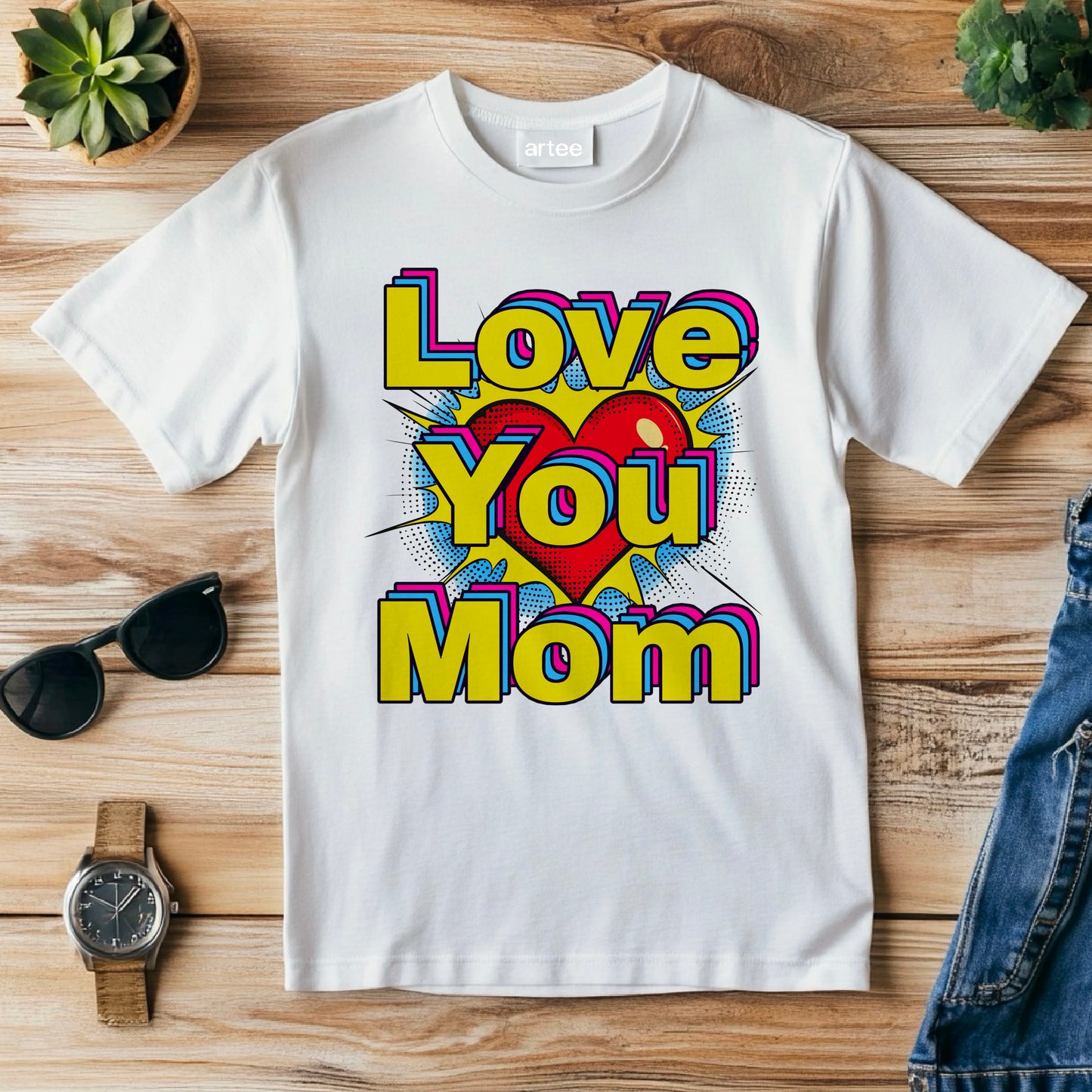 Pop art love you mom Shirt, Mom Love Shirt, Mother's Day Shirt, I Love You Mama shirt, Gift for Mama, Mother's Day Gift Shirt