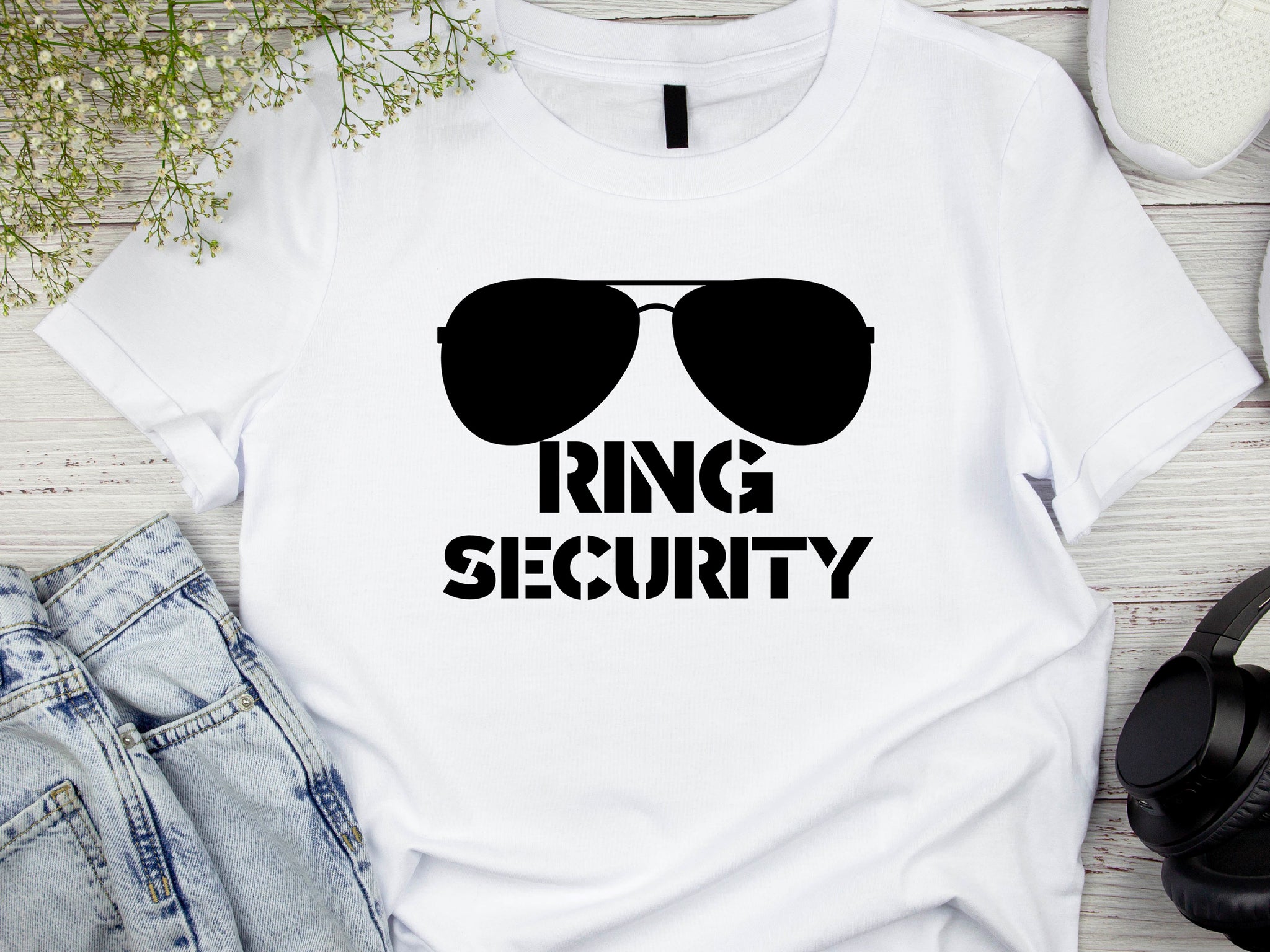 Ring Security T-Shirt – Ring Bearer Shirt – Wedding Party Tee – Hen Party Outfit – Bride Squad Shirt – Funny Wedding Gift