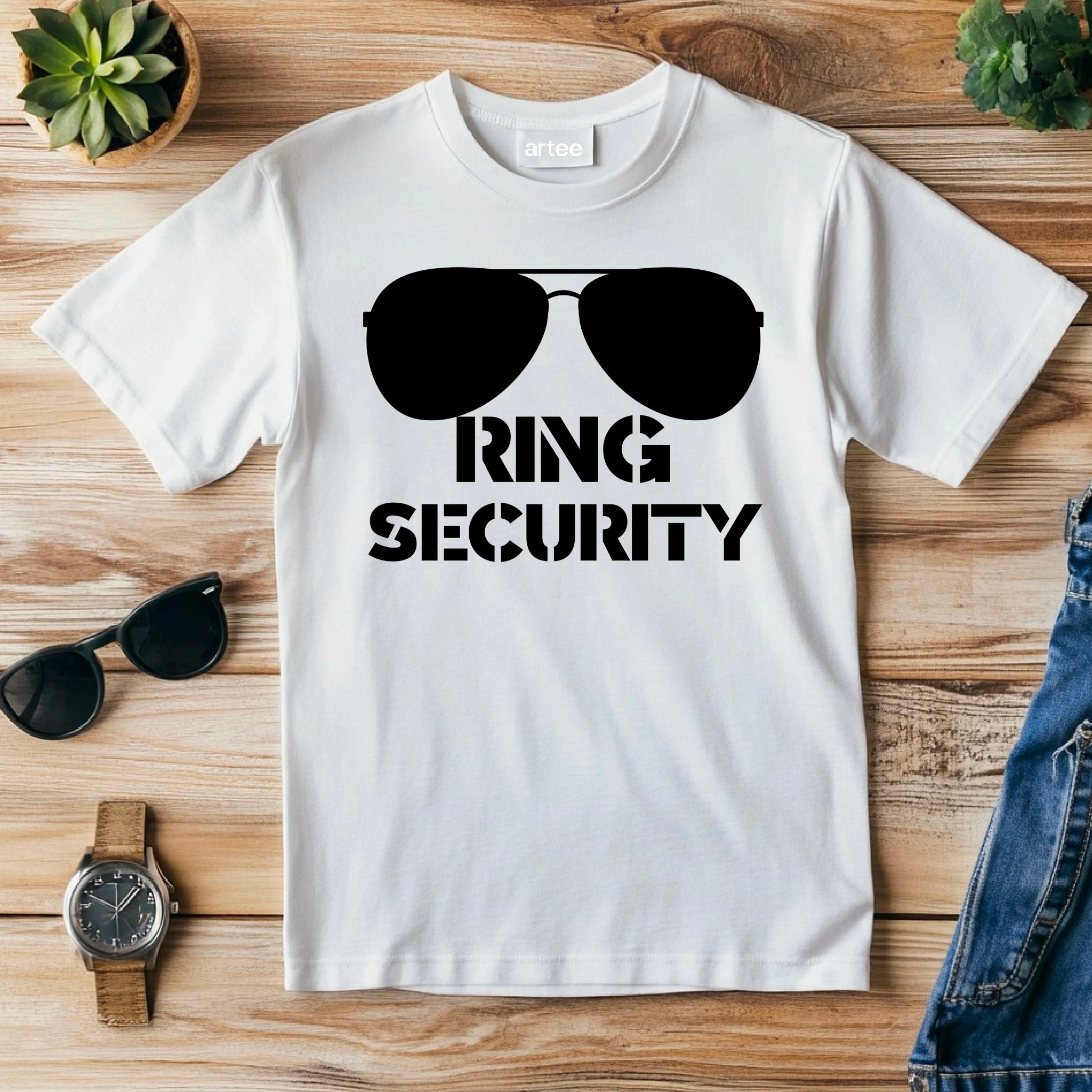 Ring Security T-Shirt – Ring Bearer Shirt – Wedding Party Tee – Hen Party Outfit – Bride Squad Shirt – Funny Wedding Gift