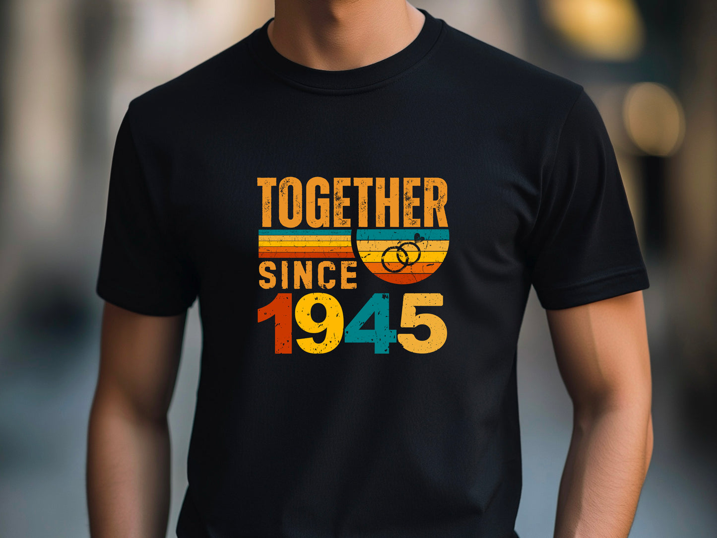 Together Since 1945 Shirt – Custom Anniversary T-Shirt – Husband Wife Matching Tee – Vintage Style Couple Gift – Est 1945 Love Shirt
