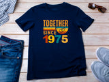 Matching Couple Tee, Husband Wife Unisex Shirt, Est 1975 Love Gift, Rings Together Since 1975 Shirt – 50th Anniversary T-Shirt