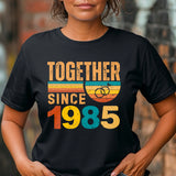 1985 To Anniversary T-Shirt, Matching Anniversary Shirts, Custom Anniversary Shirt Gift For Couple, Wifey and Hubby Tee, Husband and Wife