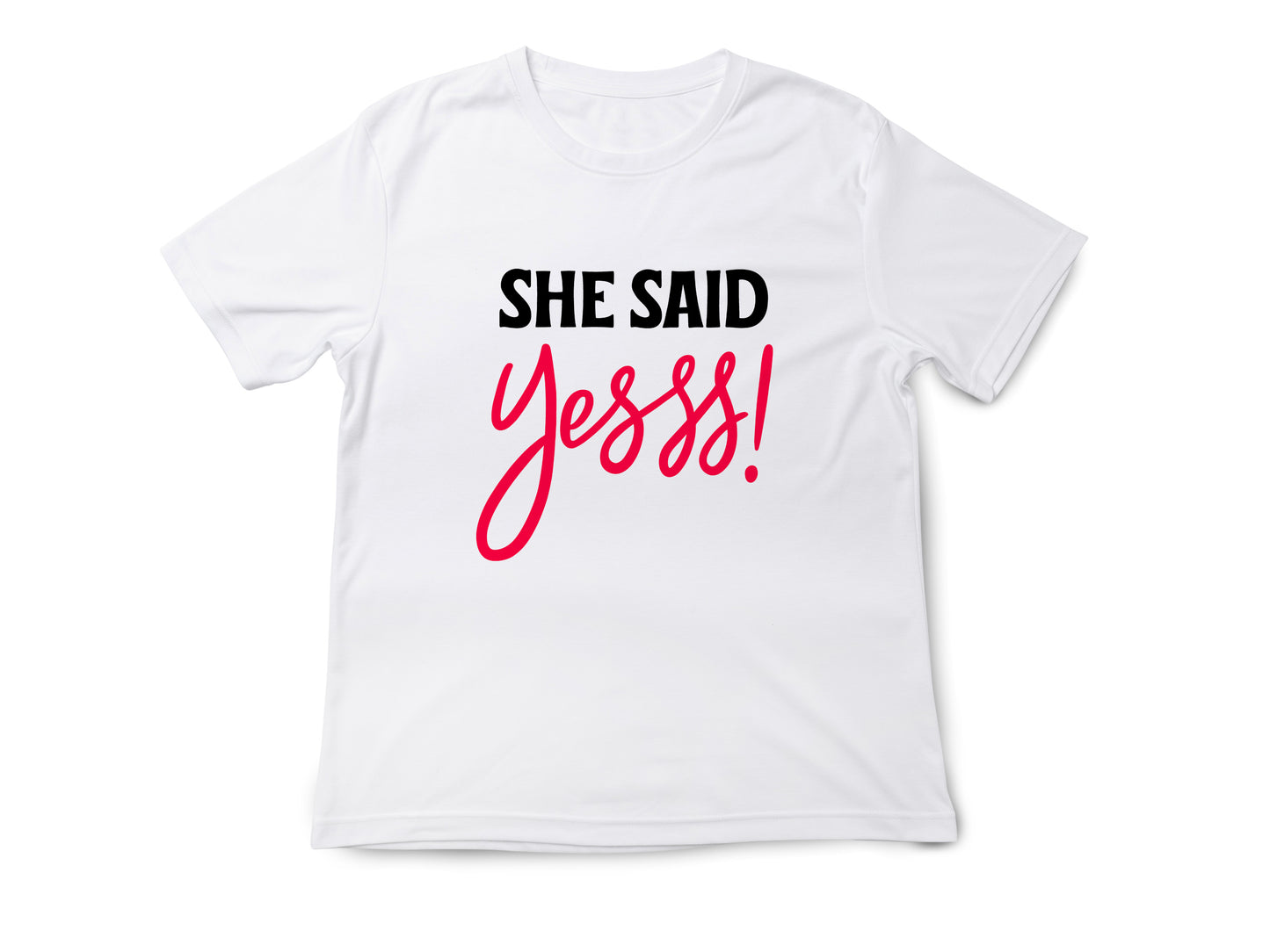 She Said Yees T-Shirt – Funny Engagement Shirt – Bride to Be Tee – Wedding Party Shirt – Bachelorette Gift Idea