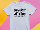 Sister of the Bride T-Shirt – Wedding Party Shirt – Bridal Party Tee – Bachelorette Gift – Bride’s Sister Shirt