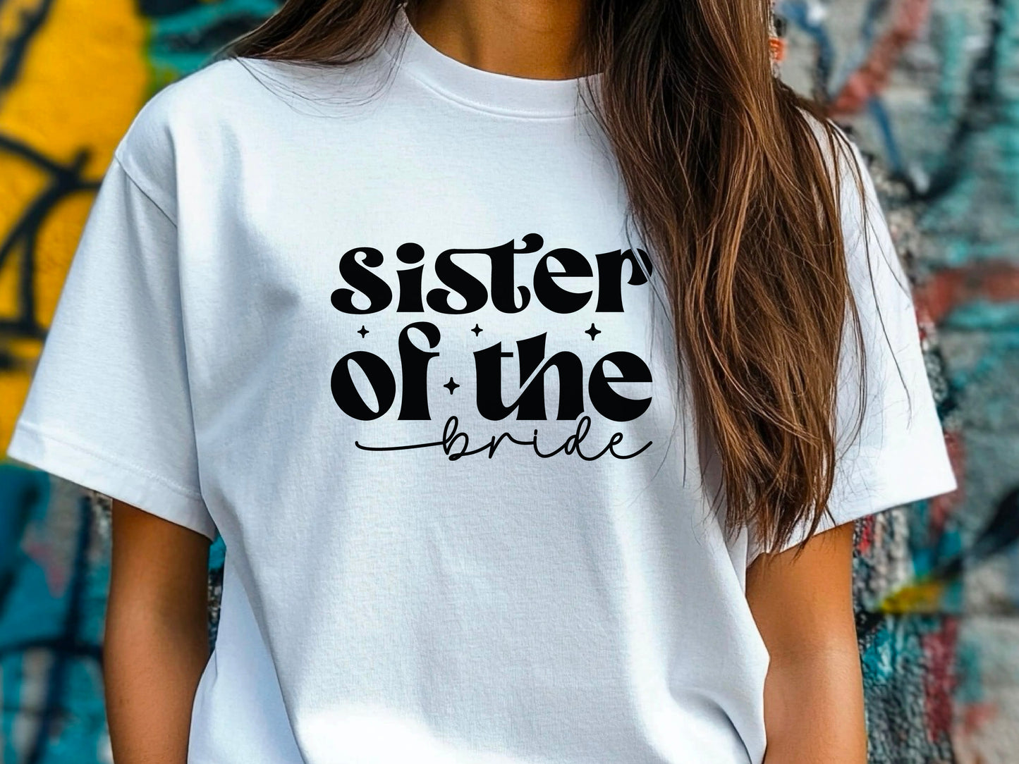 Sister of the Bride T-Shirt – Wedding Party Shirt – Bridal Party Tee – Bachelorette Gift – Bride’s Sister Shirt