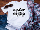 Sister of the Bride T-Shirt – Wedding Party Shirt – Bridal Party Tee – Bachelorette Gift – Bride’s Sister Shirt