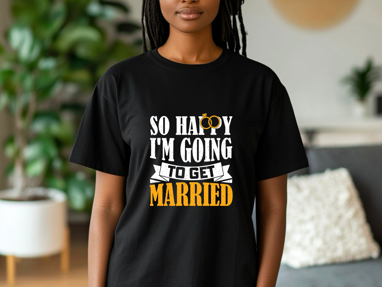 So Happy I’m Getting Married T-Shirt – Cute Bride Wedding Shirt – Engagement Gift for Her – Bridal Shower Tee – Bachelorette Outfit