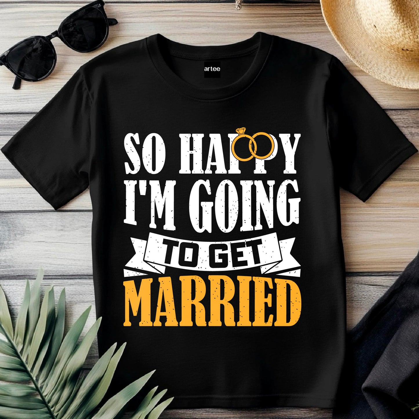 So Happy I’m Getting Married T-Shirt – Cute Bride Wedding Shirt – Engagement Gift for Her – Bridal Shower Tee – Bachelorette Outfit