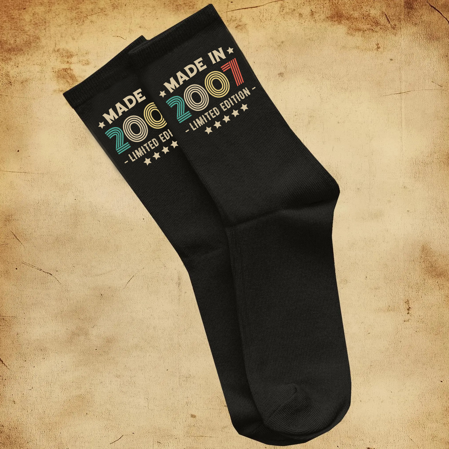 Socks 18th Birthday Gift For Men Or Women | Limited Edition Made In 2007 | 18 Years Old Funny Gift Idea