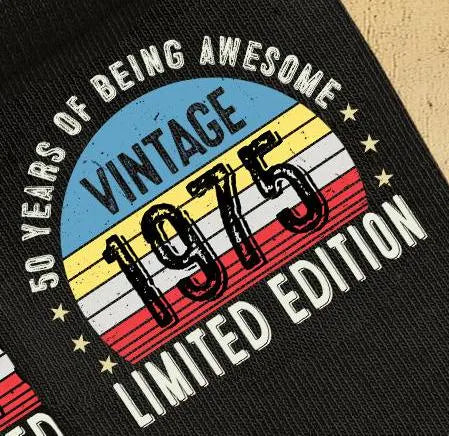 Socks 50th Birthday Gifts For Men Or Women Awesome Since 1975 50 Years Old