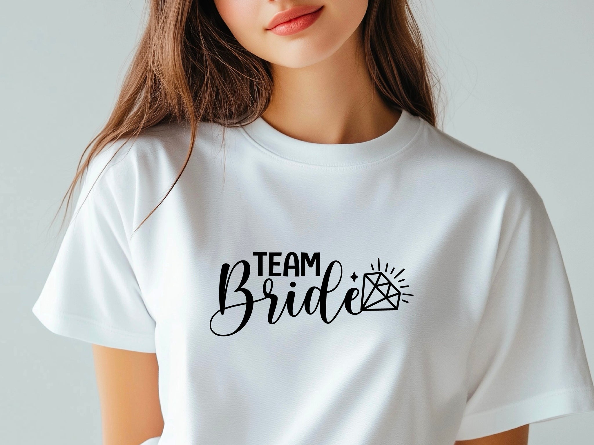 Team Bride Shirt – Black Diamond Wedding T-Shirt – Bachelorette Party Tee – Matching Bridal Squad Shirt – Bride Tribe Outfit