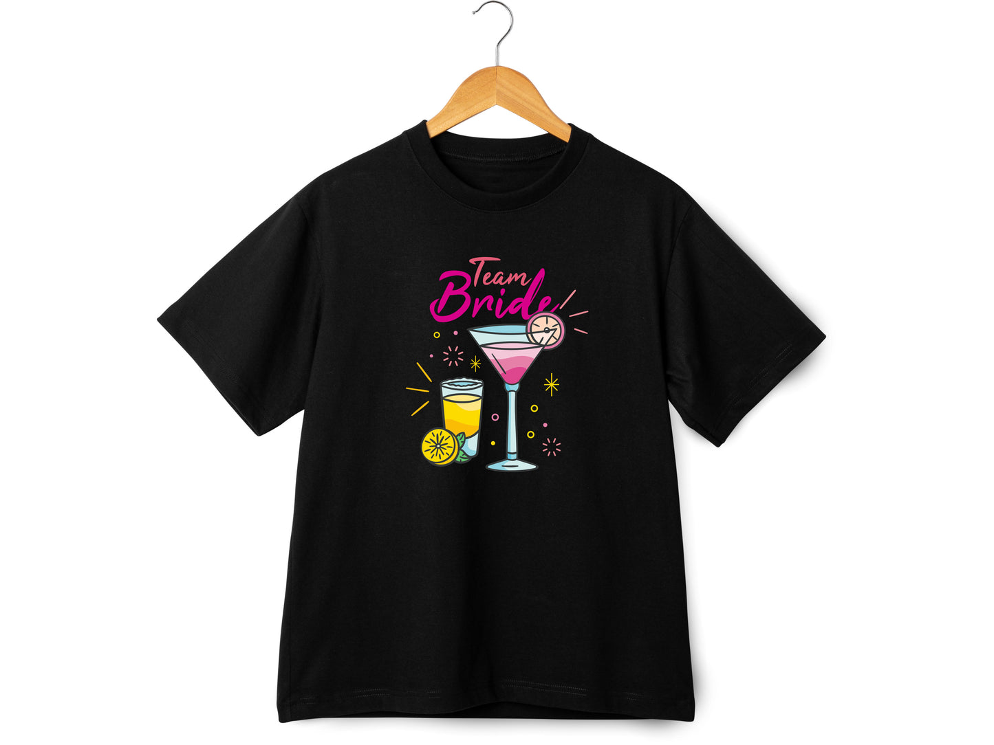 Team Bride Shirt – Cocktail Bachelorette Party Tee – Matching Bridal Party Shirt – Wedding Squad T-Shirt