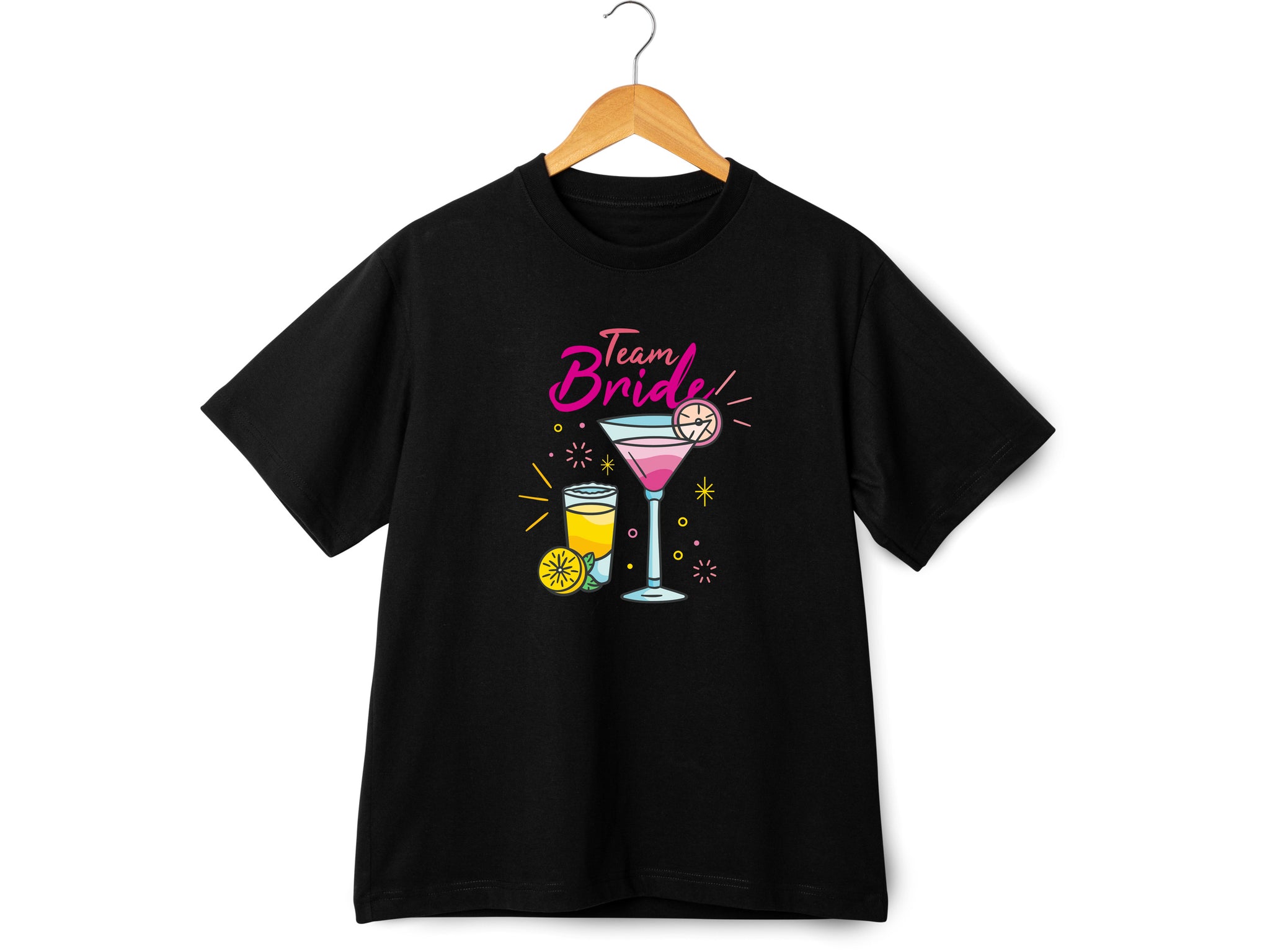 Team Bride Shirt – Cocktail Bachelorette Party Tee – Matching Bridal Party Shirt – Wedding Squad T-Shirt