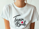 Team Bride Shirt – Festive Wedding Party T-Shirt – Bachelorette Party Tee – Matching Bridal Squad Shirts – Bride Tribe Gift Idea