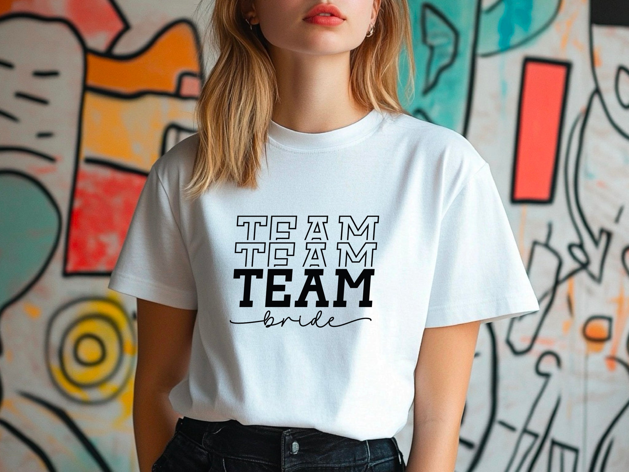 Team Bride Shirt – Bridal Party T-Shirt – Bachelorette Squad Tee – Wedding Celebration Shirt – Matching Bride Tribe Tee