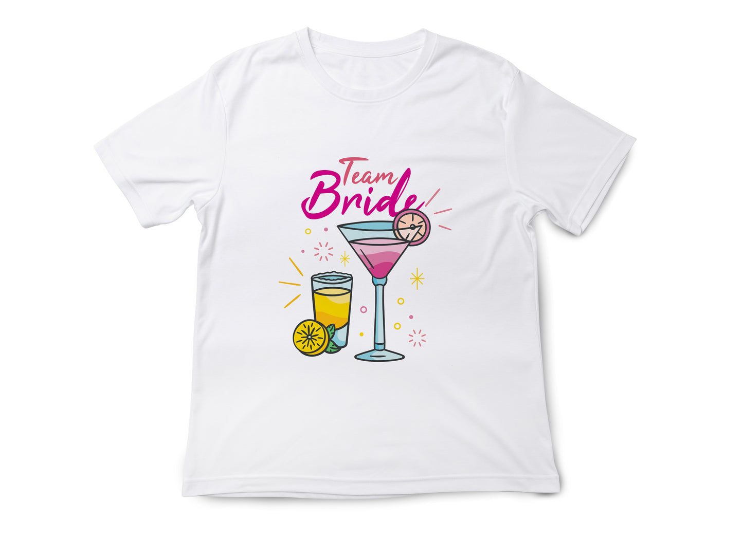 Team Bride Shirt – Cocktail Bachelorette Party Tee – Matching Bridal Party Shirt – Wedding Squad T-Shirt