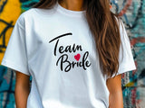 Team Bride Shirt – Festive Wedding Party T-Shirt – Bachelorette Party Tee – Matching Bridal Squad Shirts – Bride Tribe Gift Idea