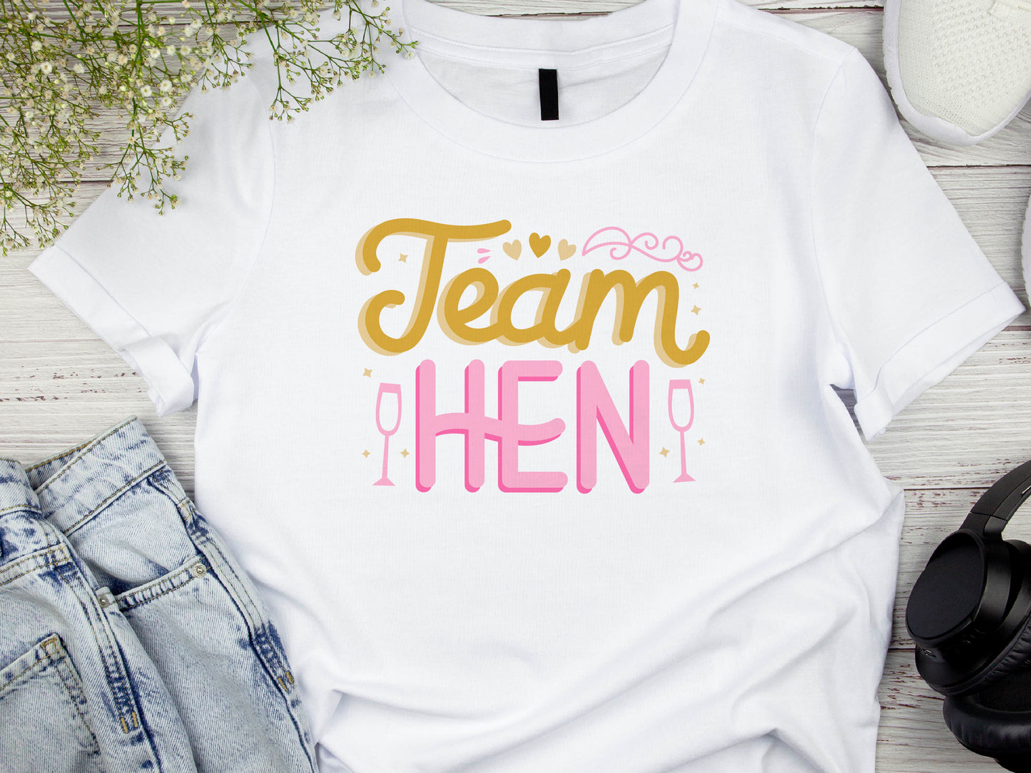 Team Hen Shirt – Hen Party T-Shirt – Bride Squad Tee – Bachelorette Party Shirt – Matching Bridal Party Shirts – UK Wedding Gift