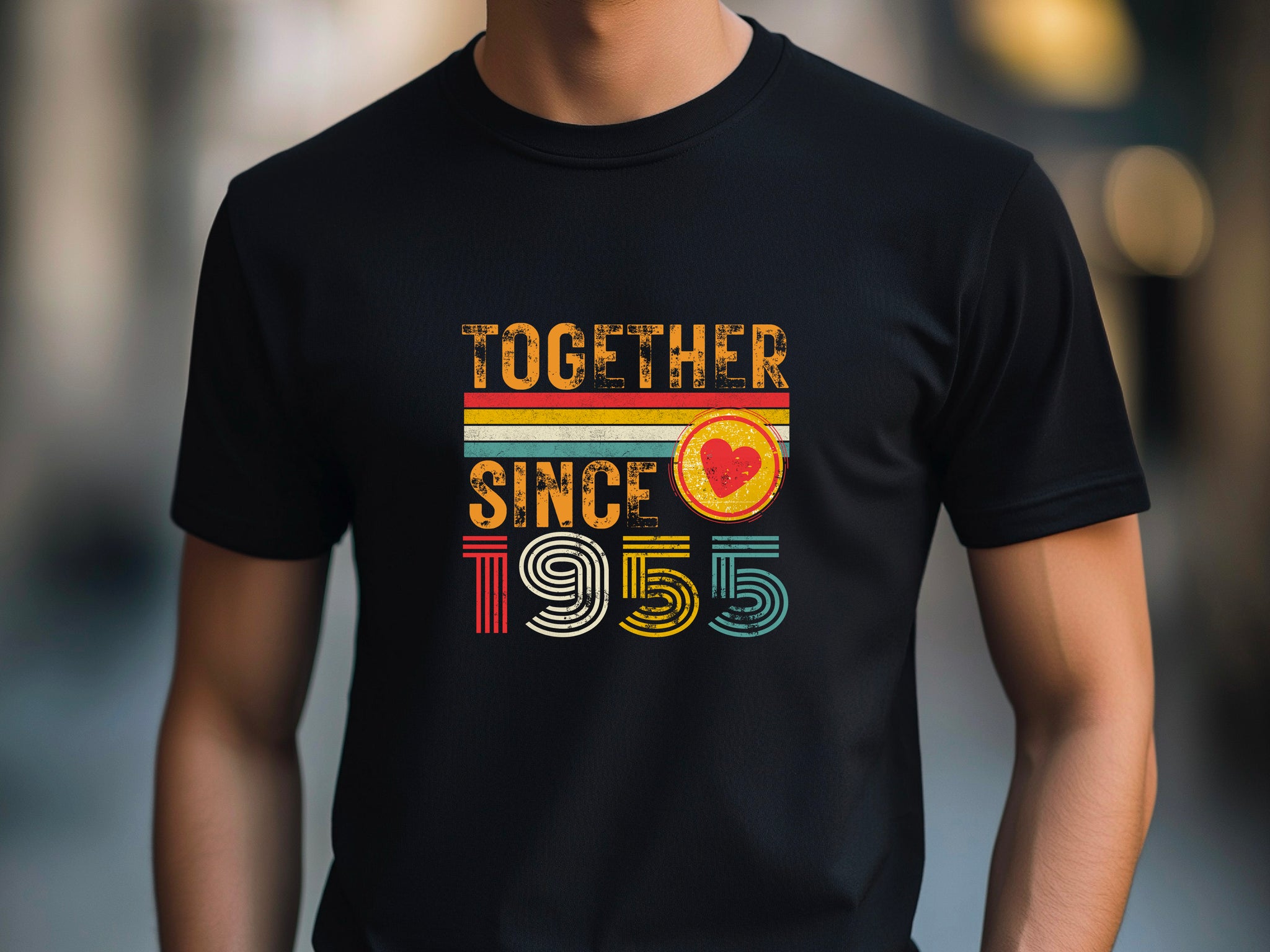Customise Anniversary Tee 1955, Together Since T-Shirt, Couple Gift, Wedding Anniversary Shirt, Unisex Love Tee