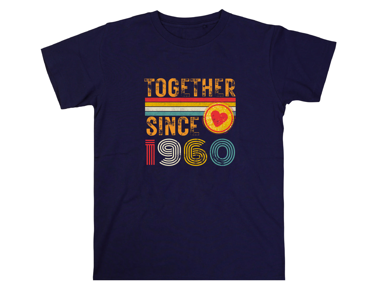 Customise Anniversary Tee 1960, Together Since T-Shirt, Couple Gift, Wedding Anniversary Shirt, Unisex Love Tee