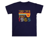 60th Anniversary Couple Shirt, Together Since 1965 Tee, Matching Husband Wife Gift, Est. 1965 Love Rings T-Shirt